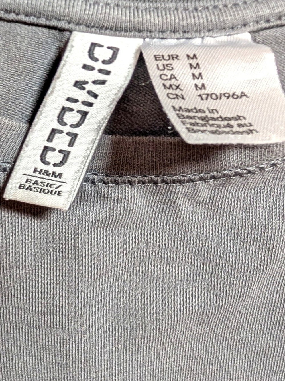 Divided by H&M Gray Ribbed Crew Neck Tee - Picture 4 of 4
